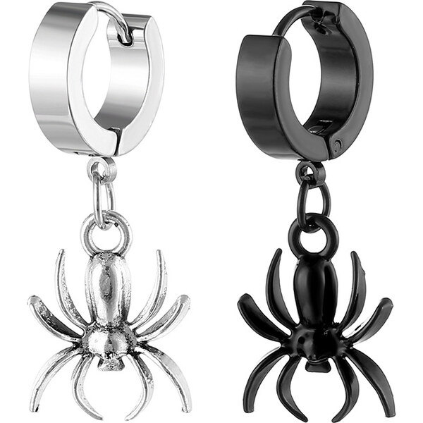 Impress Jewelry Punková náušnica krúžok z chirurgickej ocele Pavúk 66062698