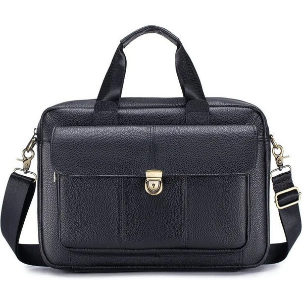 Bullcaptain pánska kožená taška Lanes Čierna 11L 66062728
