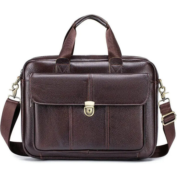 Bullcaptain pánska kožená taška Lanes Hnedá 11L 66062729