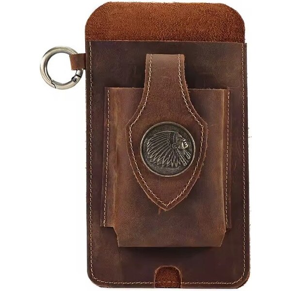 Bullcaptain kožené púzdro na opasok Indiana Svetlé hnedé 66062731