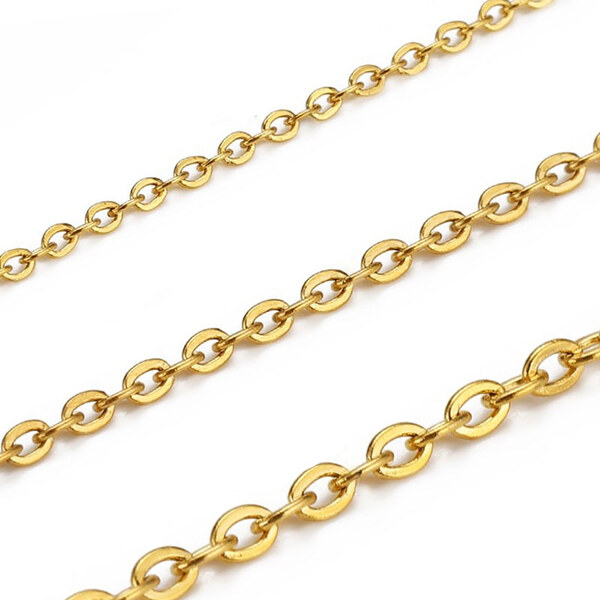 Impress Jewelry Retiazka z chirurgickej ocele Reno 2 mm - 4mm Zlatá 66062732