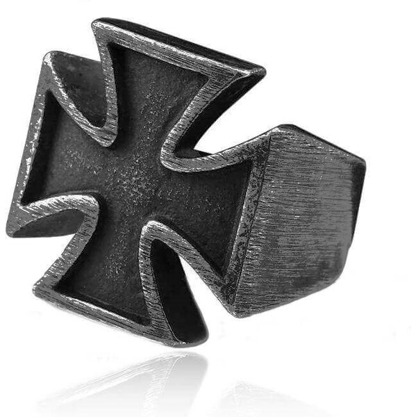 Impress Jewelry Prsteň z chirurgickej ocele Bikerský Kríž 66062736