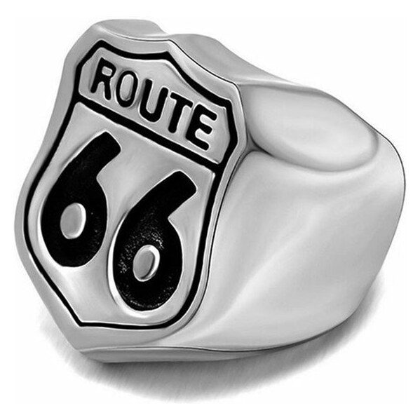 Impress Jewelry Bikerský prsteň z chirurgickej ocele ROUTE 66 66062750