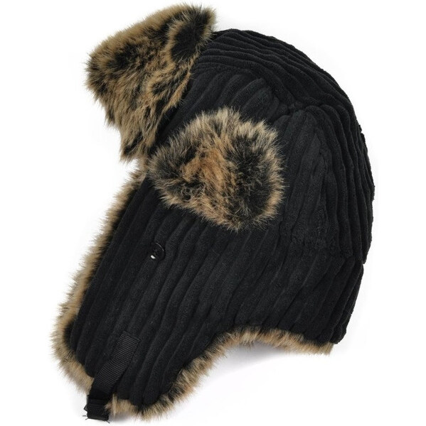 ArtOfPolo ušianka čiapka menčestrová Čierna 66062755