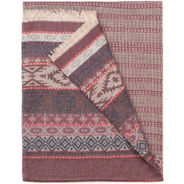 Artofpolo Elegantný šál Oriental winter Bordový 66062773