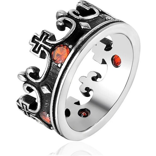 Impress Jewelry Prsteň z chirurgickej ocele Kráľovská koruna Ohňa 66062778
