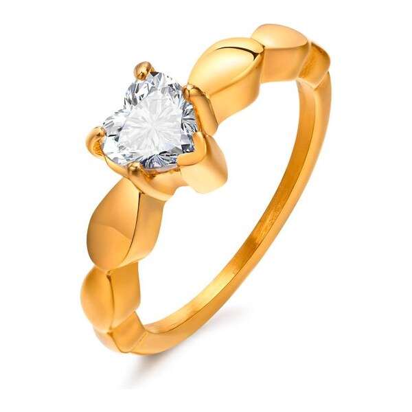 Titan Jewerly Dámsky oceľový prsteň Golden Promise 66062784