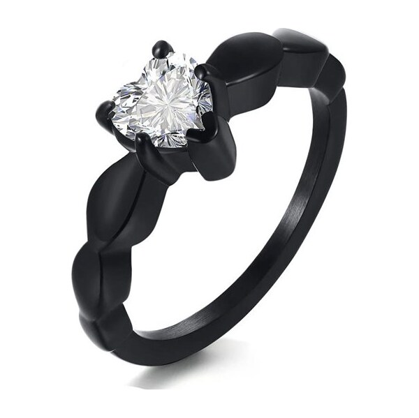 Titan Jewerly Dámsky oceľový prsteň Black Desire 66062787
