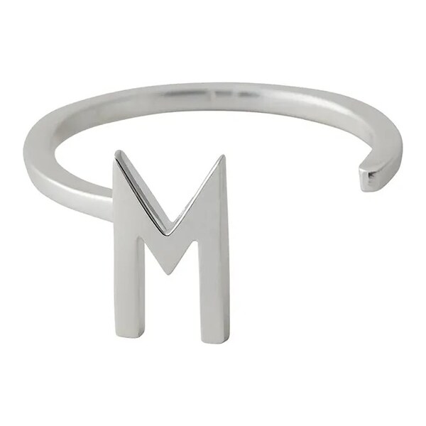 Strieborný pozlátený prsteň Design Letters 60861154