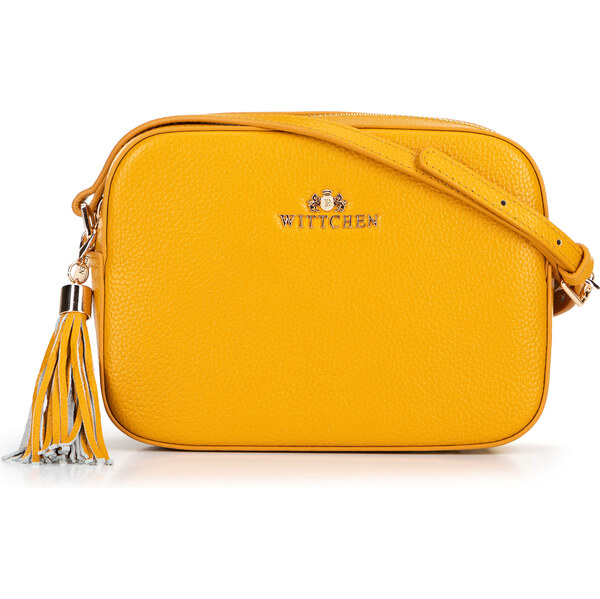 Dámska kožená crossbody kabelka Wittchen so strapcom 29-4E-014-Y 66065558