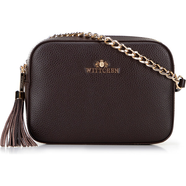 Dámska kožená crossbody kabelka Wittchen s retiazkou 29-4E-015-4 66065924