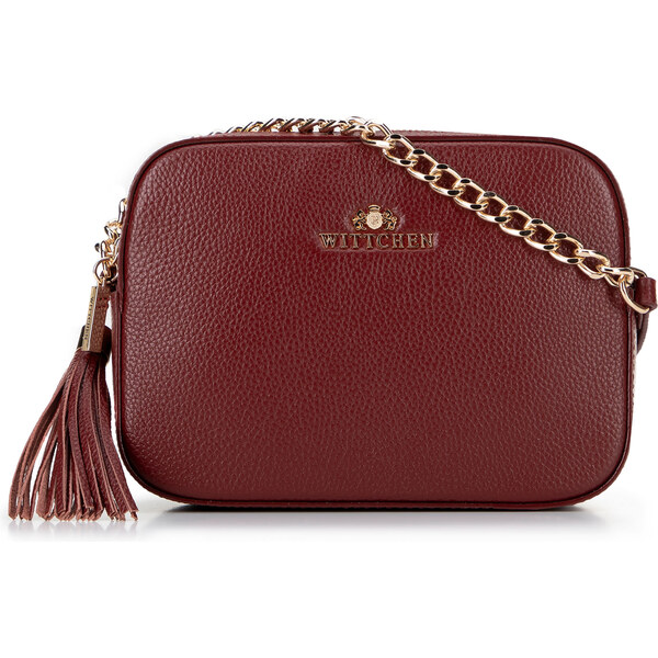 Dámska kožená crossbody kabelka Wittchen s retiazkou 29-4E-015-3 66065922