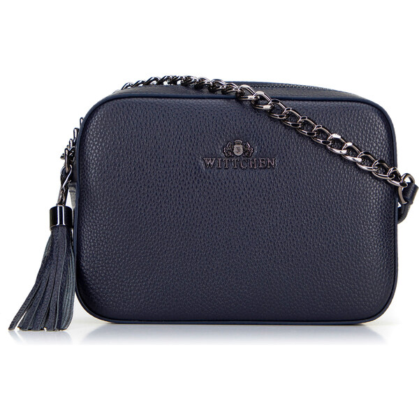 Dámska kožená crossbody kabelka Wittchen s retiazkou 29-4E-015-N 66065968