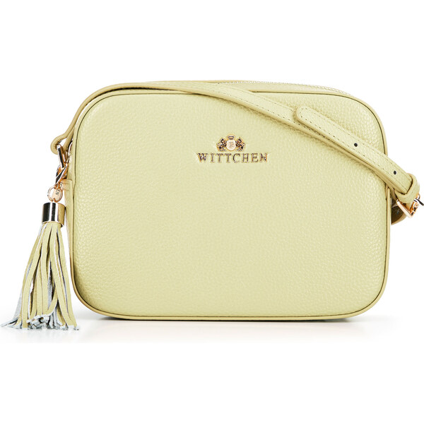 Wittchen Dámska kožená listová kabelka boxová s brmbolcom citrónová 29 66066343