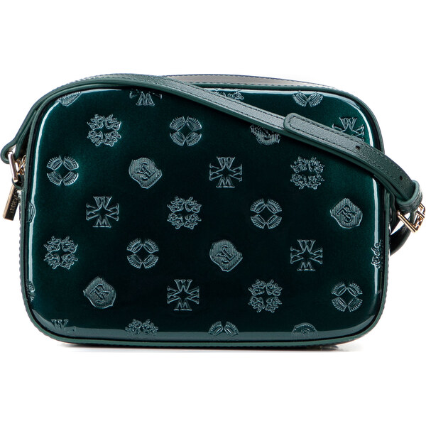 Wittchen Dámska crossbody z lakovanej kože tmavozelená 29-4E-025-Z 66066347