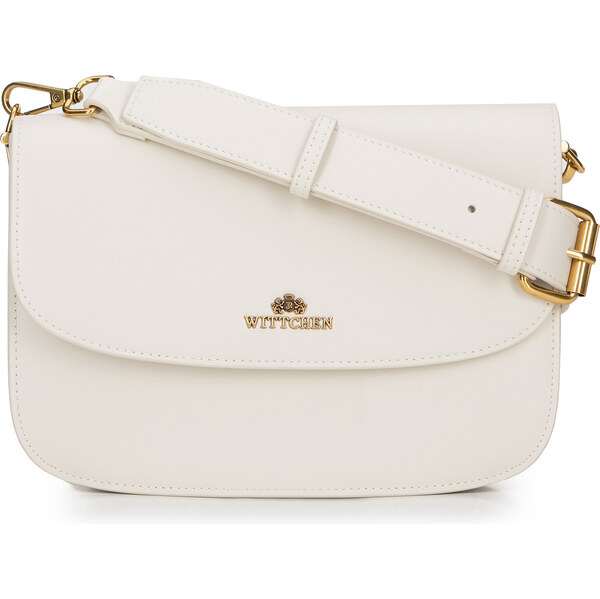 Wittchen Malá listová kabelka z prírodnej kože krémová 100-4E-215-0 66066373
