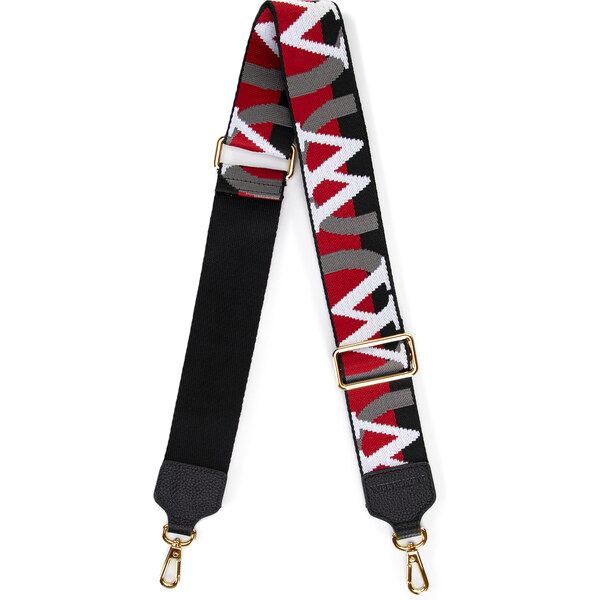 Wittchen Popruh na kabelku s vyšívaným logom výrobcu čierno-červený 99 66066488