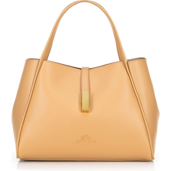 Wittchen Dámska kožená aktovka s odnímateľným vreckom, béžová 100-4E 66066815