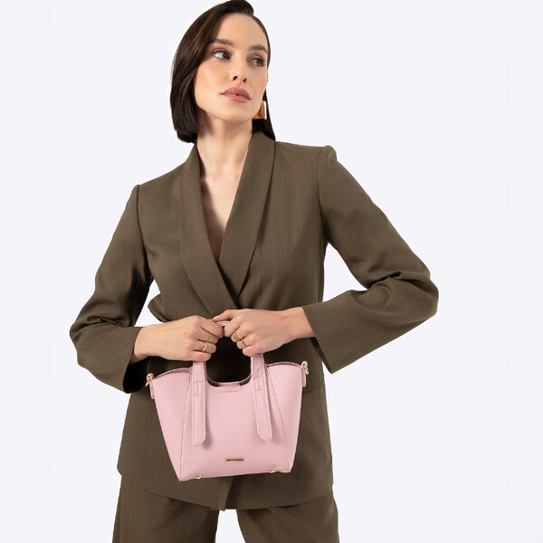 Wittchen Dámske malé puzdro s odnímateľným vreckom ružová 100-4Y-214-P 66066842