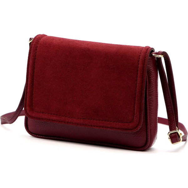 Dámska kožená crossbody kabelka z prírodnej brúsenej kože Luka 26-016 66067329