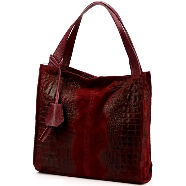 Veľká dámska kožená kabelka z prírodnej kože na formát A4 Luka 26-010 66067330