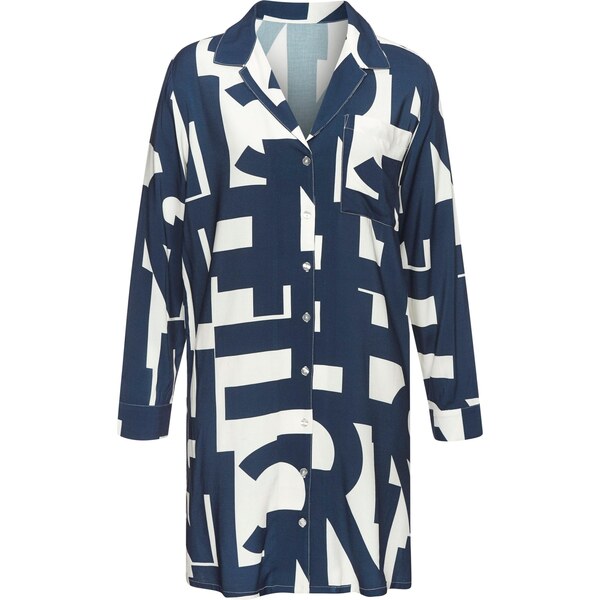 FRENCH CONNECTION Nočná košieľka tmavomodrá / biela 66068668