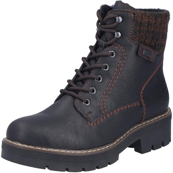 Rieker Šnurovacie členkové čižmy čierna 66068800