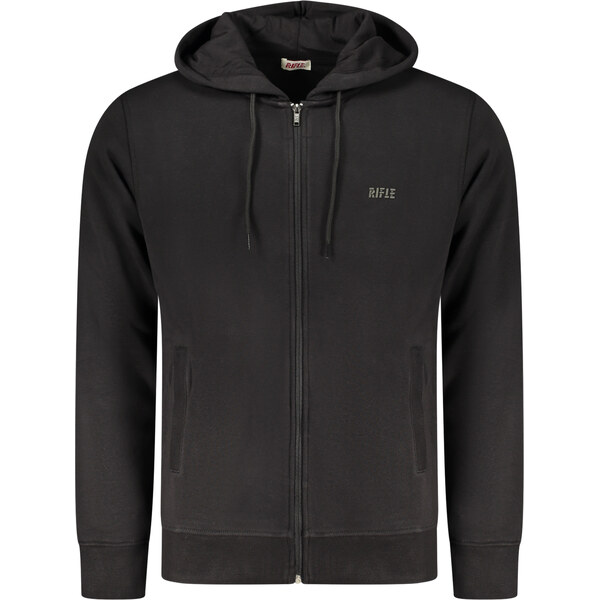 RIFLE MENS BLACK ZIP-UP SWEATSHIRT 66079874