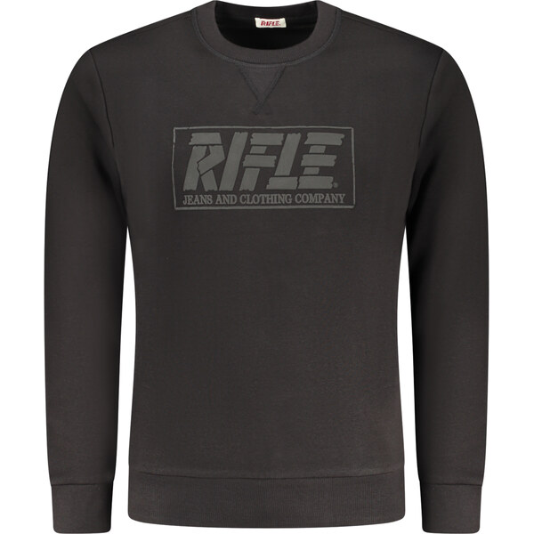 RIFLE MENS BLACK ZIP-UP SWEATSHIRT 66079826