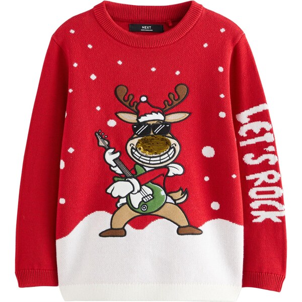 Next Sveter Christmas béžová / zelená / červená / biela 66069116