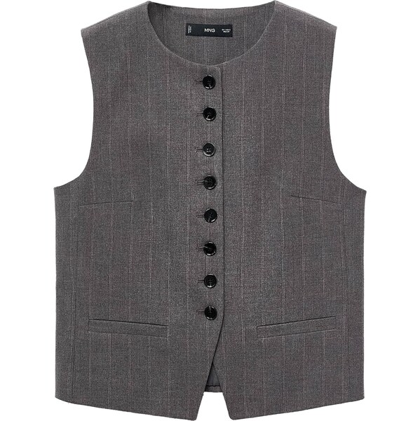 MANGO Vesta k obleku Gabo svetlosivá / sivá melírovaná 66069405