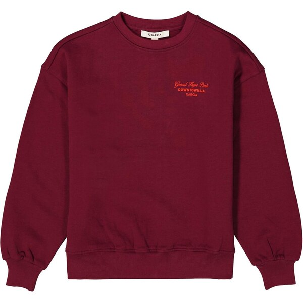 GARCIA Mikina červená / vínovo červená / biela 66069445