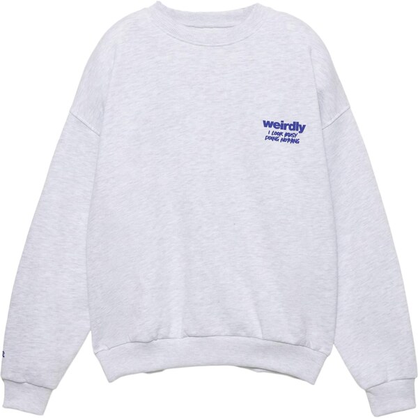 Pull&Bear Mikina PACIFIC WEIRDLY tmavomodrá / sivá melírovaná 66069506