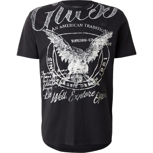 GUESS Tričko LIVE WELL čierna / biela 66069871