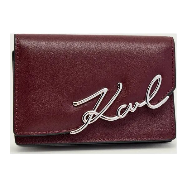 Karl Lagerfeld Kožené puzdro na karty k/signature 66064783