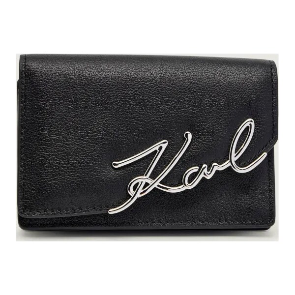 Karl Lagerfeld Kožené puzdro na karty k/signature 66064782