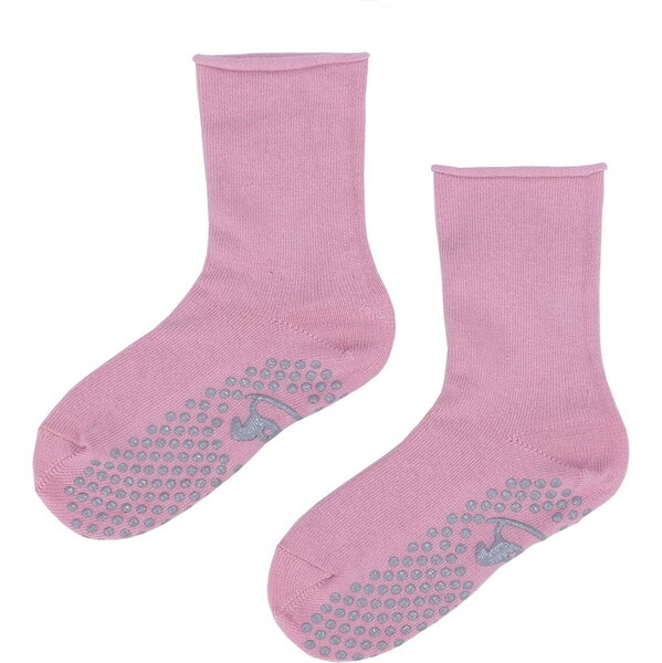 Detské bavlněné protišmykové ponožky Emel - Ružová 49248175