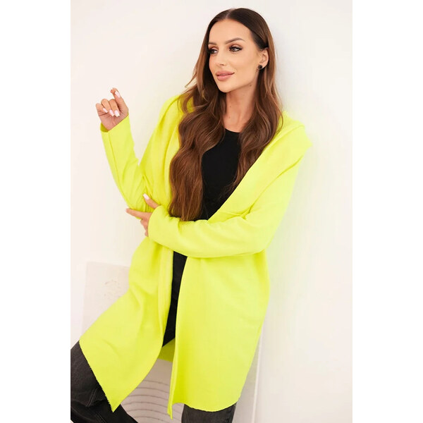 K-Fashion Dámska bavlnená bunda s kapucňou a predĺženou prednou časťou 66087248