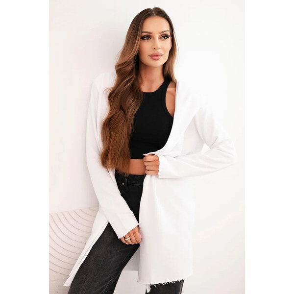 K-Fashion Dámska bavlnená mikina s kapucňou a predĺženou prednou 66049026