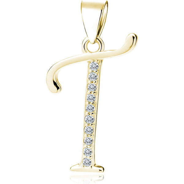 Olivie PÍSMENO T strieborný prívesok GOLD 5323 25944799