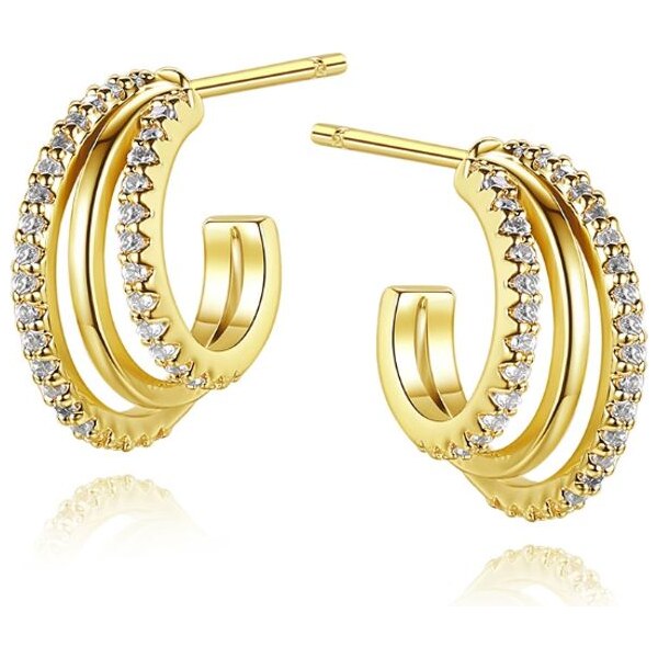 SWAROVSKI Elements Swarovski e. dámske náušnice zlaté polkruhy Golden 66074090