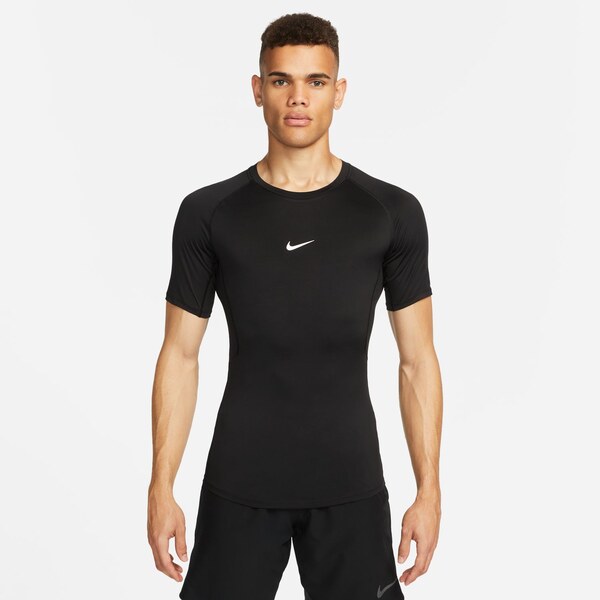 Nike Pro Dri-FIT Tight Short-Sleeve Fitness Top Black - Pánske - 66361280