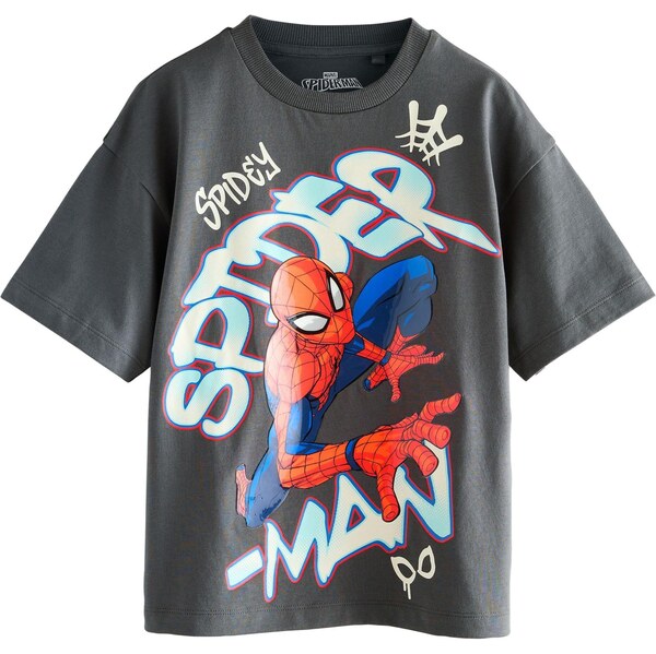 Next Tričko Marvel Superhero kobaltovomodrá / tmavosivá / červená / 66074453