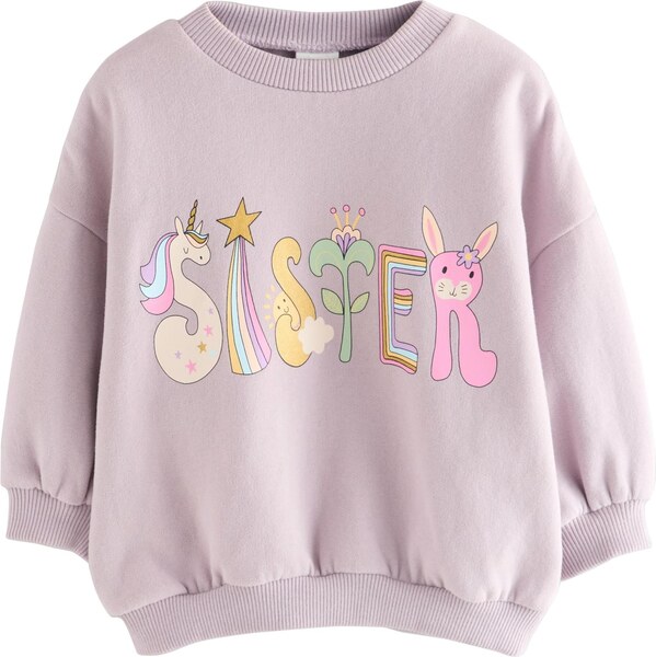 Next Mikina žltá / svetlozelená / pastelovo fialová / ružová 66074546