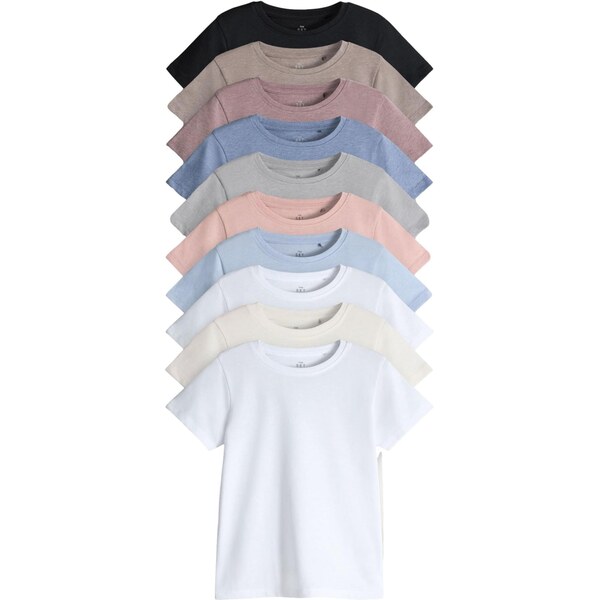 The Set Tričko svetlomodrá / púdrová / čierna / biela 66075252