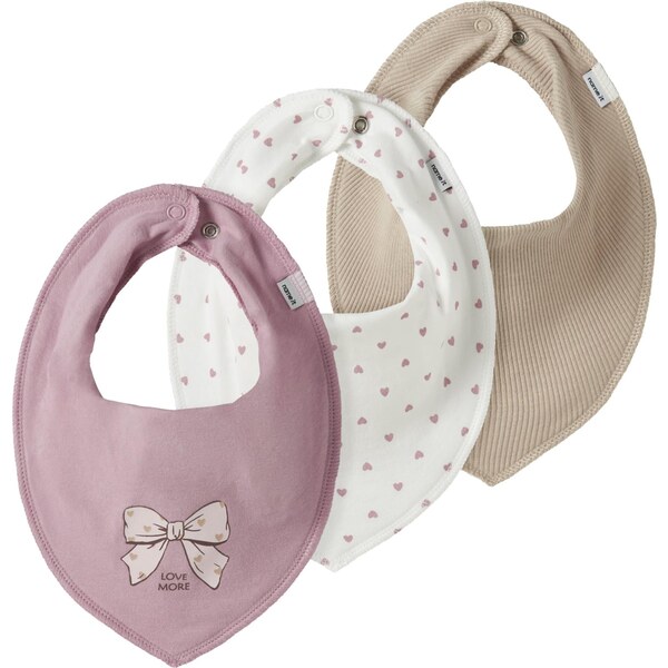 NAME IT Podbradník NBFYVETTE tmelová / svetlofialová / biela 66075491