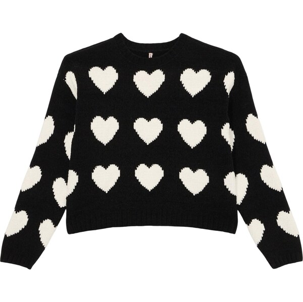 ONLY GIRLS Sveter KOGSUS čierna / biela 66076120