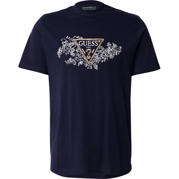 GUESS Tričko námornícka modrá / svetlooranžová / biela 66076243