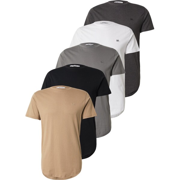 ABOUT YOU Tričko Dorian piesková / tmavosivá / sivá melírovaná / 66076252