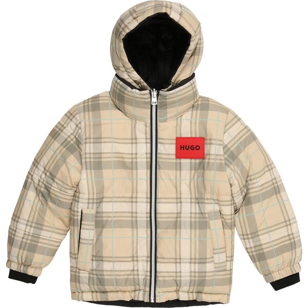 HUGO Prechodná bunda béžová / krémová / tyrkysová / tmavosivá 66076292